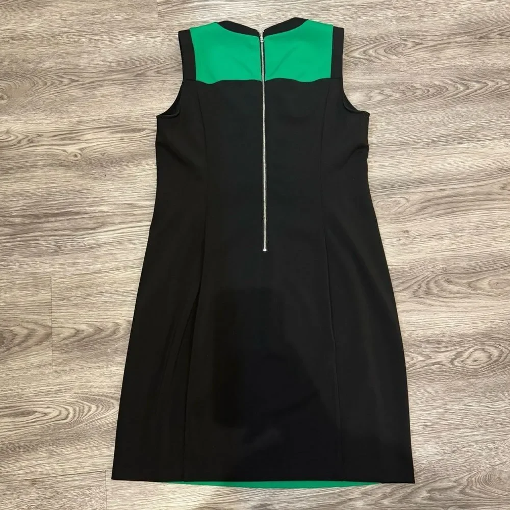 Kenneth Cole green / black sleeveless dress size 14 - Picture 4 of 6